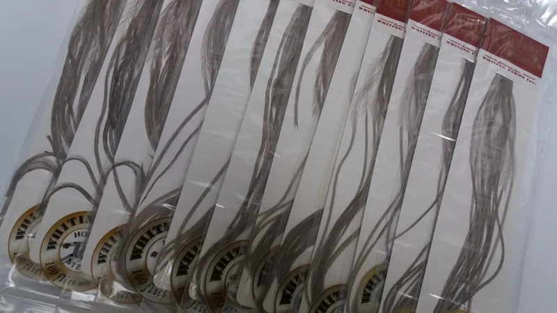 Whiting 100 Saddle Hackle Pack in Medium Dun-2